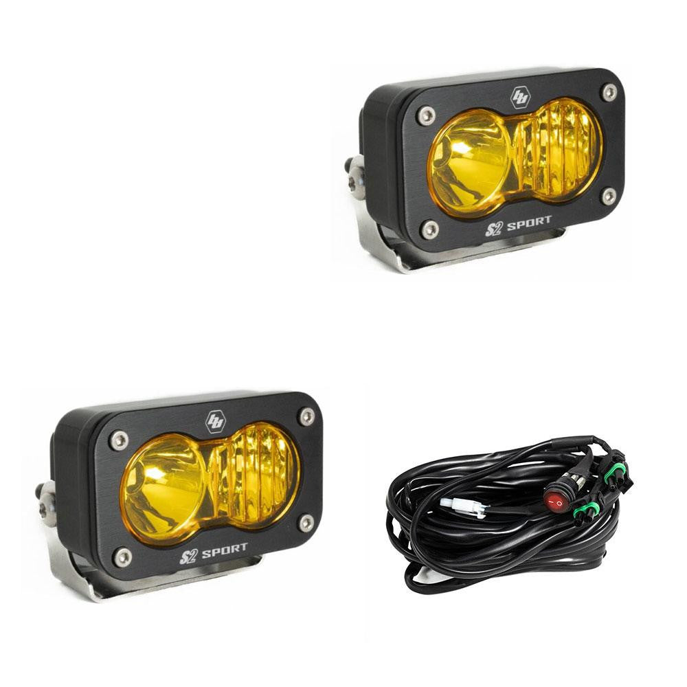 Buy amber Baja Designs S2 Sport Black LED Auxiliary Light Pod Pair - Universal