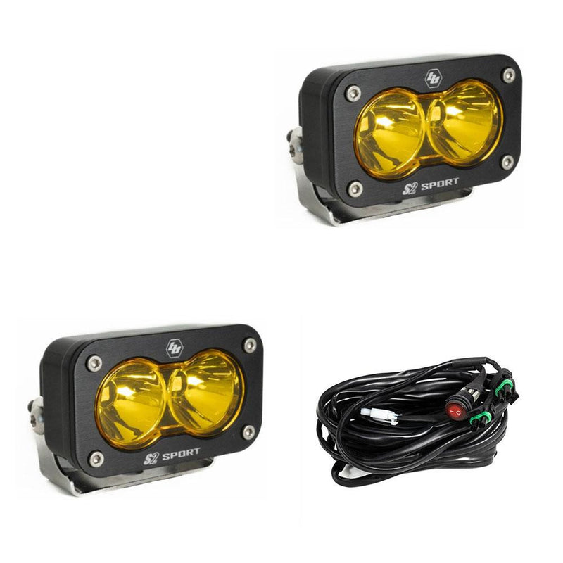 Baja Designs S2 Sport Black LED Auxiliary Light Pod Pair - Universal - Bonobo Products