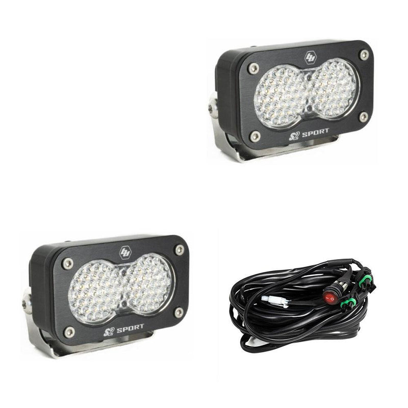 Baja Designs S2 Sport Black LED Auxiliary Light Pod Pair - Universal - Bonobo Products