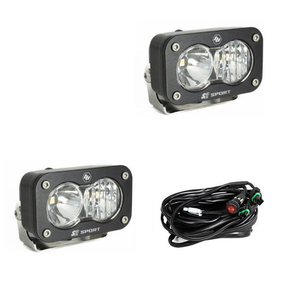 Baja Designs S2 Sport Black LED Auxiliary Light Pod Pair - Universal - Bonobo Products