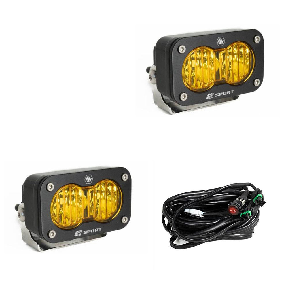 Baja Designs S2 Sport Black LED Auxiliary Light Pod Pair - Universal - Bonobo Products