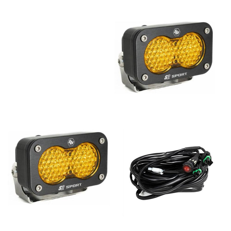 Baja Designs S2 Sport Black LED Auxiliary Light Pod Pair - Universal - Bonobo Products
